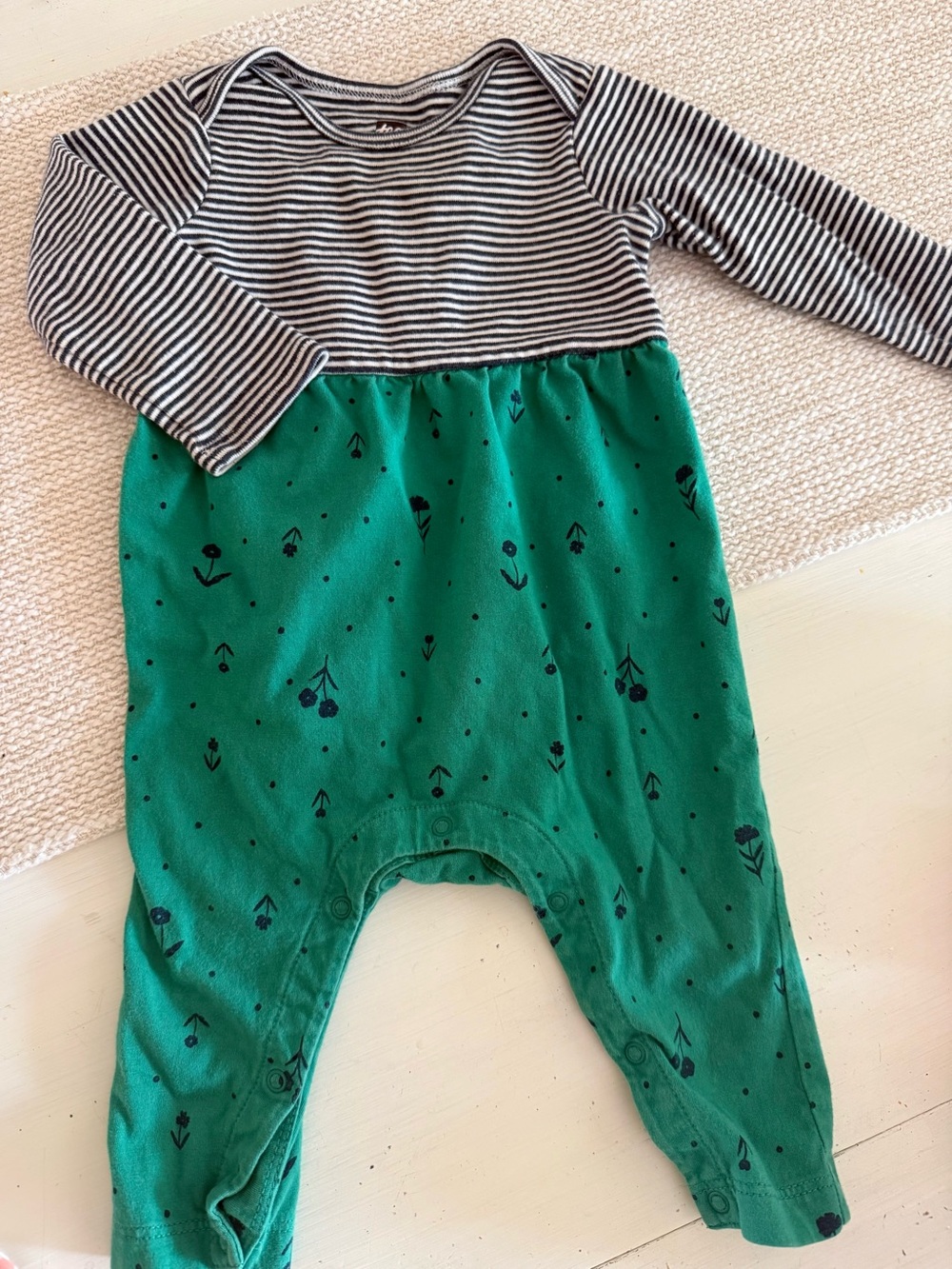 Striped Tea Baby Romper